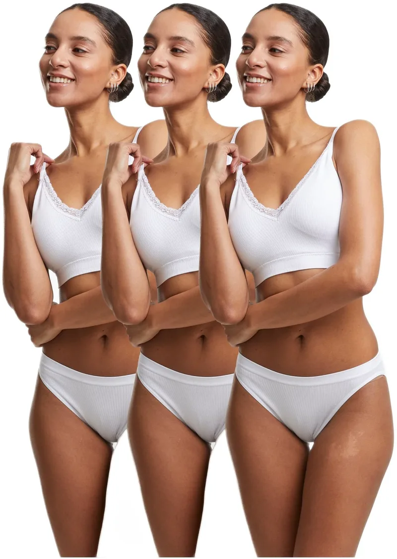 Ladies Rip Slip 3-Pack Urban Classics TB7665B-01205 wht/wht/wht