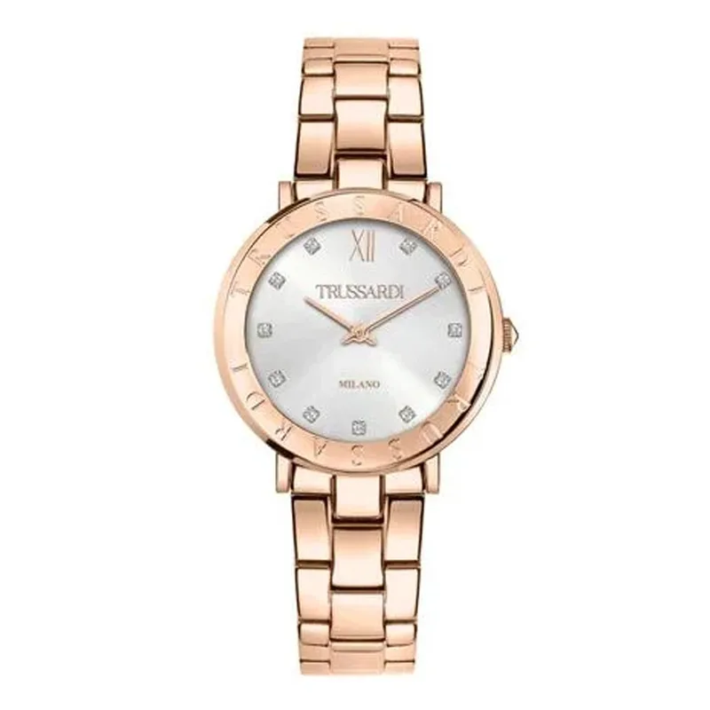 TRUSSARDI T-Vision Crystals Rose Χρυσό Stainless Steel Bracelet R2453115509