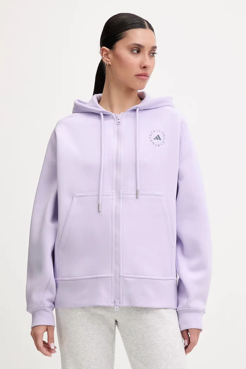adidas by Stella McCartney μπλούζα με κουκούλα και κουμπιά γυναικεία