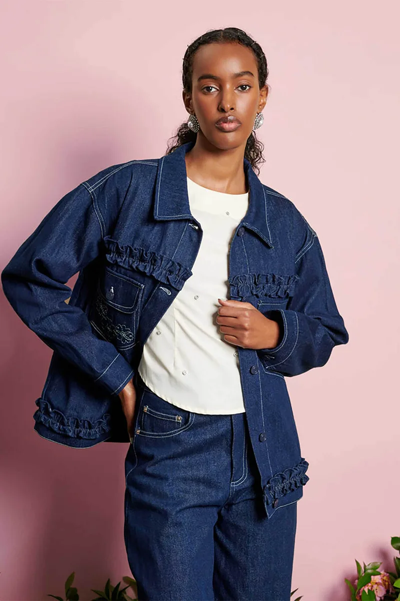 Sister Jane γυναικείο denim jacket "Dream Rosie Denim" - JKD059BLE Denim Blue