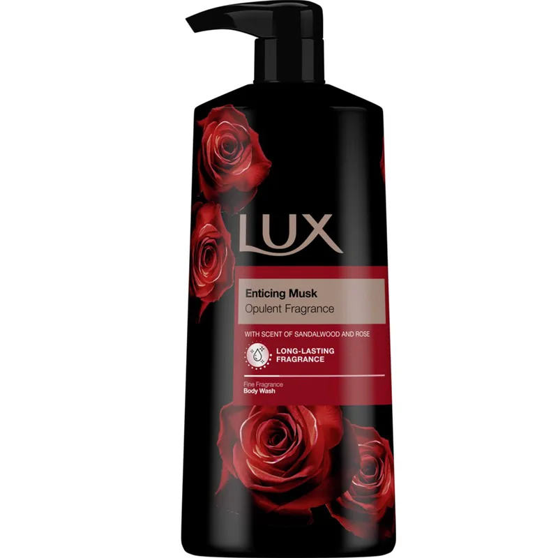 LUX Enticing Musk Body Wash with Scent of Sandalwood & Rose Αφρόλουτρο με Έντονο Άρωμα που Διαρκεί από Τριαντάφυλλα & Σανδαλόξυλο 560ml