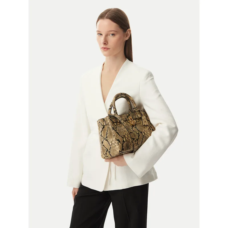 Τσάντα Tommy Hilfiger American Icon Mini Tote Snake AW0AW18818 Καφέ