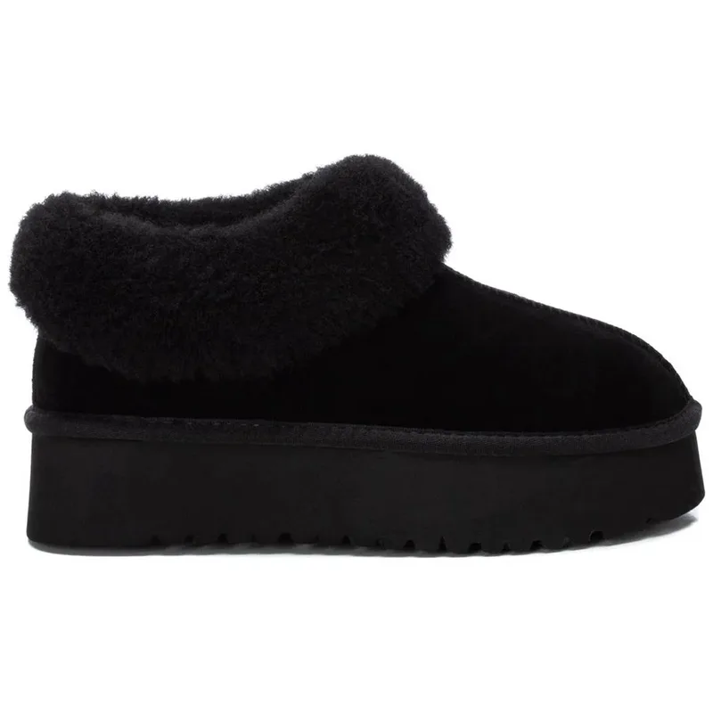 Carmela μαύρο δερμάτινο clog 162002