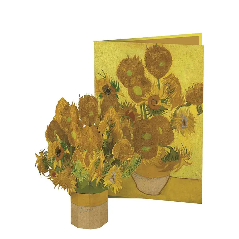 Origamo Ευχετήρια Κάρτα Αναδυόμενη Ηλιοτρόπια Van Gogh Mini Flora 19.5x14.2cm