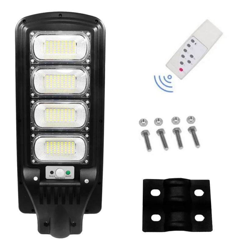 Led Αδιάβροχο Ηλιακό Φωτιστικό Δρόμου 200W 15360LM με Ανιχνευτή Κίνησης και Τηλεχειριστήριο Jortan JT-G-200W