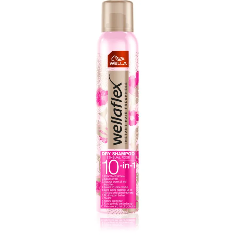 Wella Wellaflex Sensual Rose ξηρόσαμπουάν με απαλό λουλουδάτο αρωματισμό 180 ml