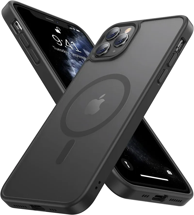 Spacecase Hybrid MagSafe - Σκληρή Ημιδιάφανη Θήκη MagSafe - Apple iPhone 11 Pro Max - Black (5905719103361)