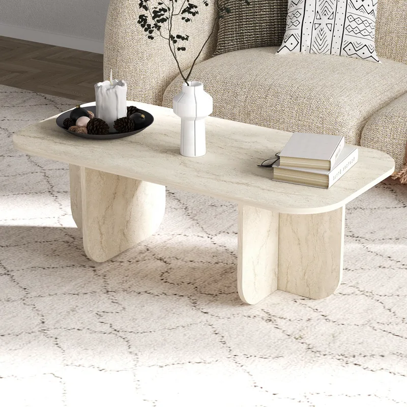 Τραπέζι Σαλονιού Becaj - Travertine 327Ods1409 (120x41,4x60)