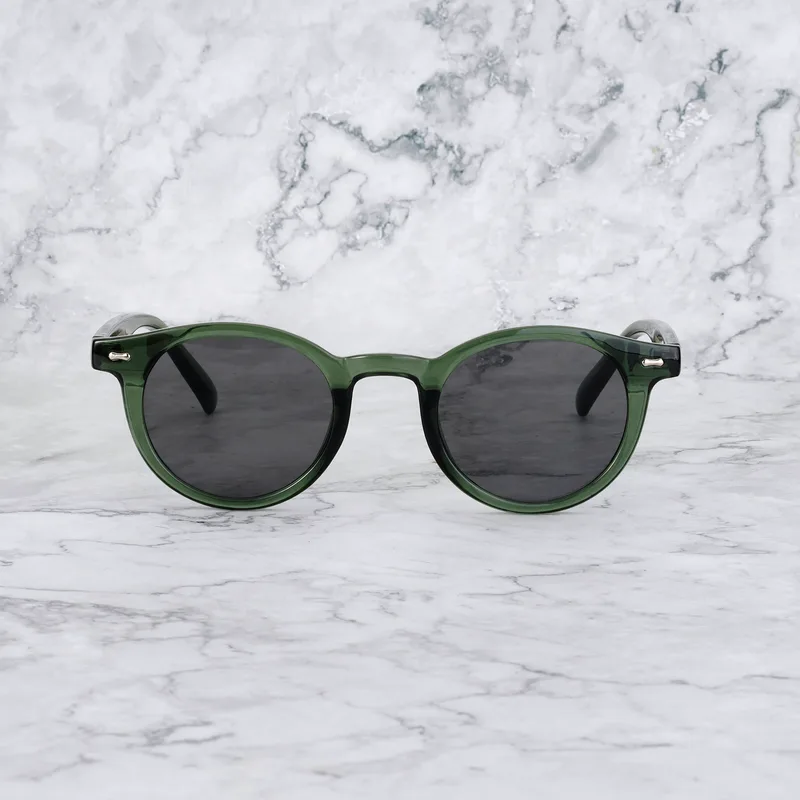 JAMES Tinted Sunglasses | Green | Gray Shades | Explicit Poets Sunglasses