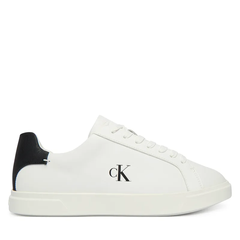Αθλητικά Calvin Klein Low Pro Cup Laceup Lth Moire HW0HW02845 Λευκό