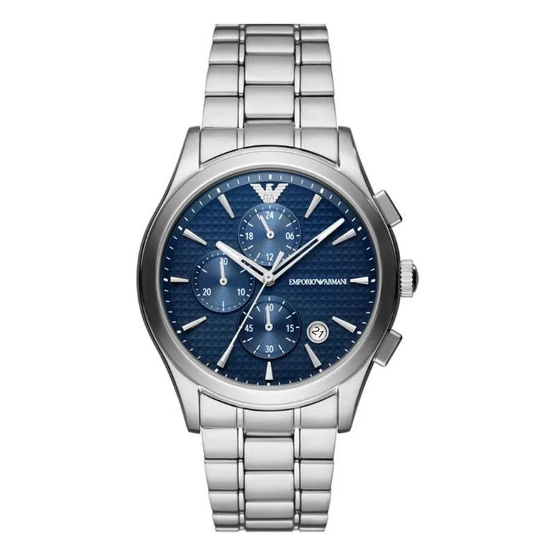 EMPORIO ARMANI Paolo Chronograph Silver Stainless Steel Bracelet AR11528