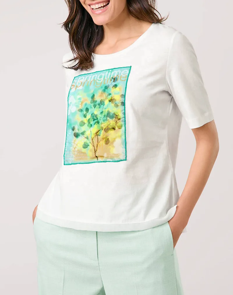 GERRY WEBER T-SHIRT 1/2 SLEEVE 570279-35018-09059 OffWhite
