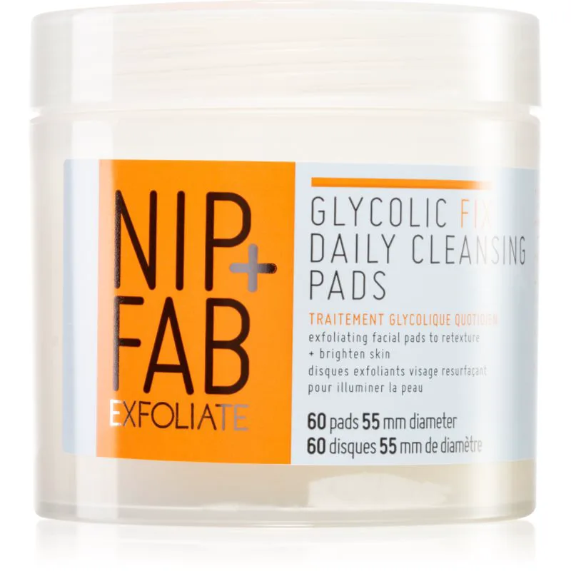 NIP+FAB Glycolic Fix επιθέματα καθαρισμού 60 τμχ