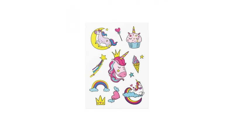 TATTonMe Temporary Unicorns Tattoo for Kids Waterproof 3 Years+