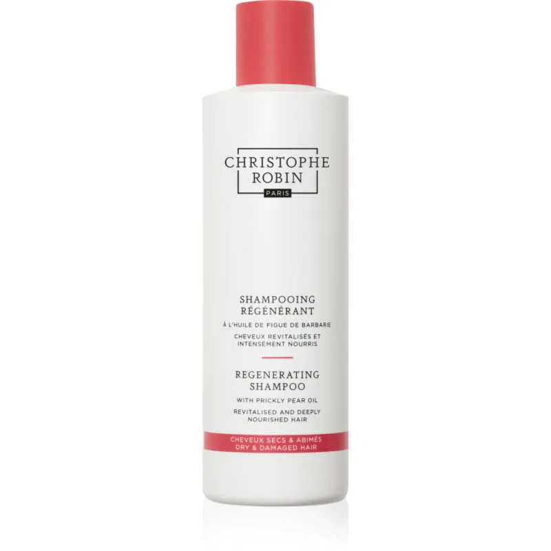 Christophe Robin Regenerating Shampoo with Prickly Pear Oil βαθιά αποκαταστατικό σαμπουάν για κατεστραμμένα, χημικά επεξεργασμένα μαλλιά 250 ml