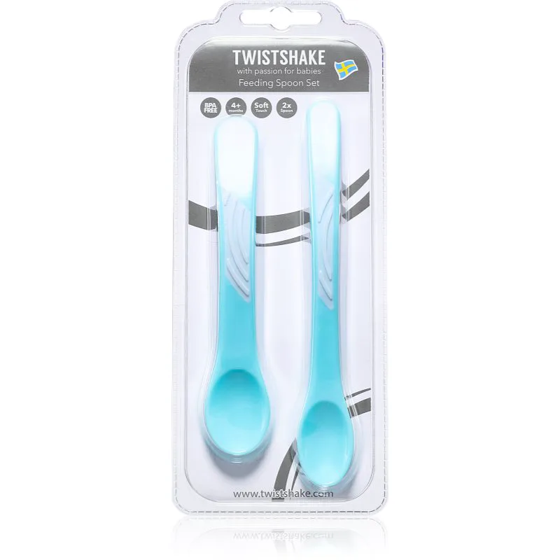 Twistshake Feeding Spoon Set κουταλάκι 4+m Pastel Blue 2 τμχ