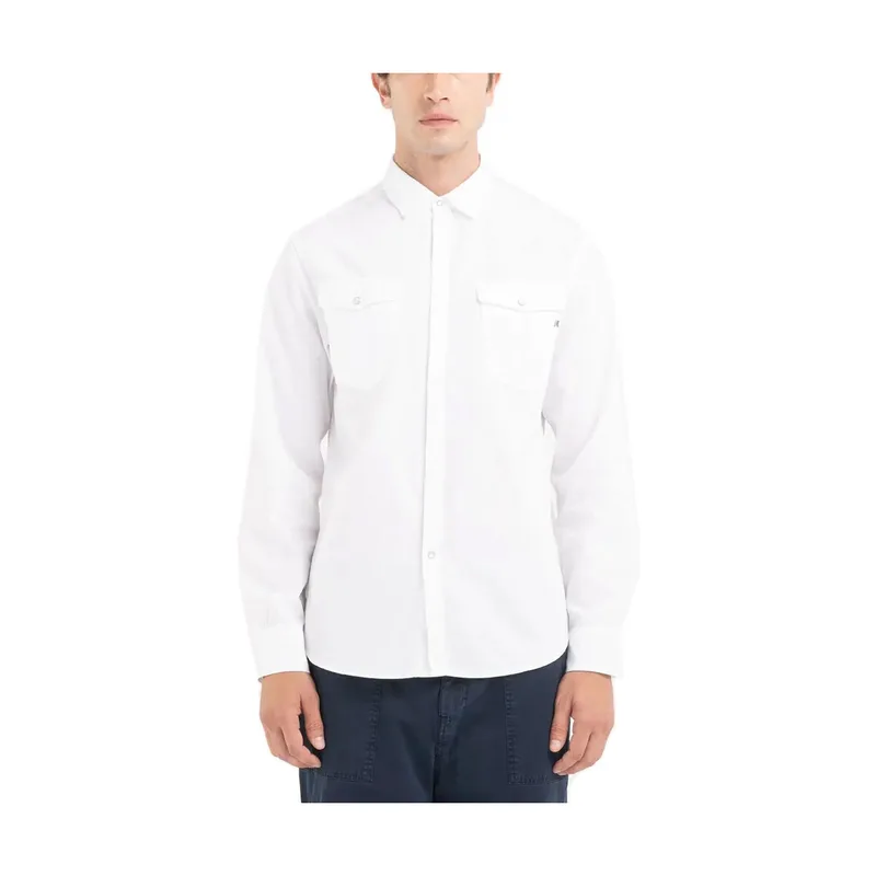 Πουκάμισο με μακριά μανίκια Replay COTTON TWILL SHIRT MEN