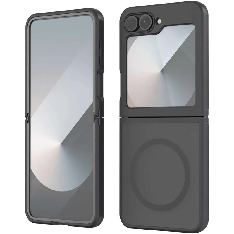 Θήκη Samsung Galaxy Z Flip7 FE / Z Flip6 Techsuit PureFrost Σκληρή Ημιδιάφανη με MagSafe - Frosted Black (5949419320925)