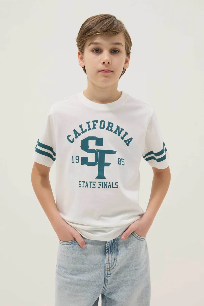 OVS παιδικό T-shirt με print - 002574135 Λευκό