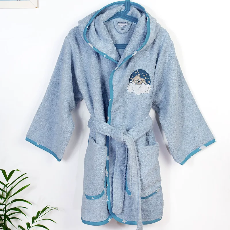Βρεφικό Μπουρνούζι Dimcol Cloudy Bear 175 Sky Blue No04 No04