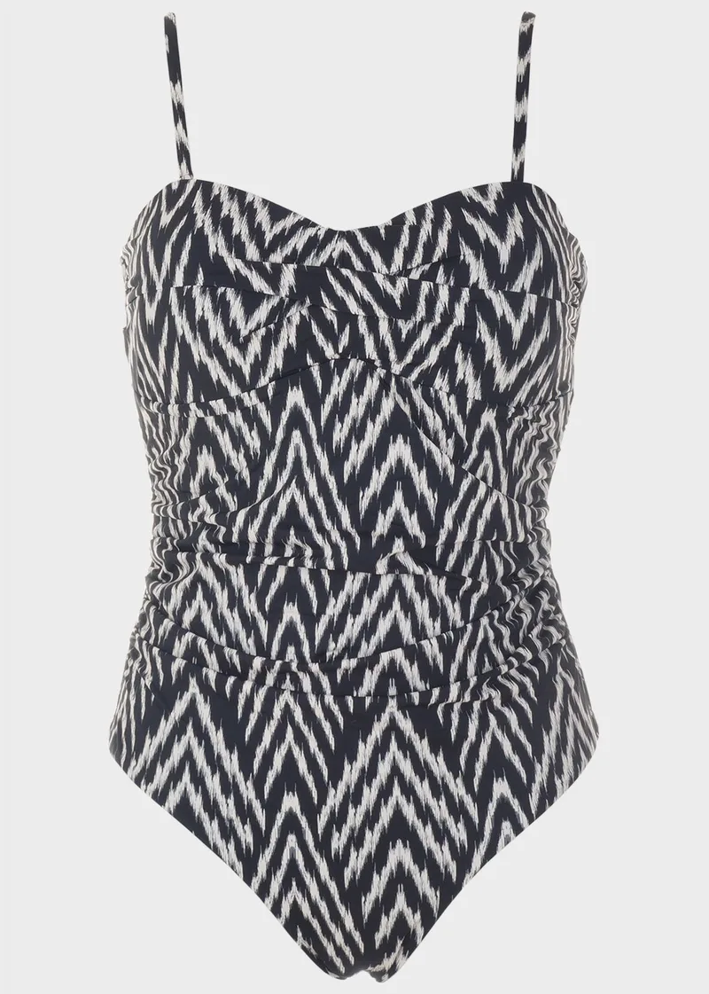Ολόσωμο μαγιο all print strapless. Καλύπτει C-D Cup ΜΑΥΡΟ