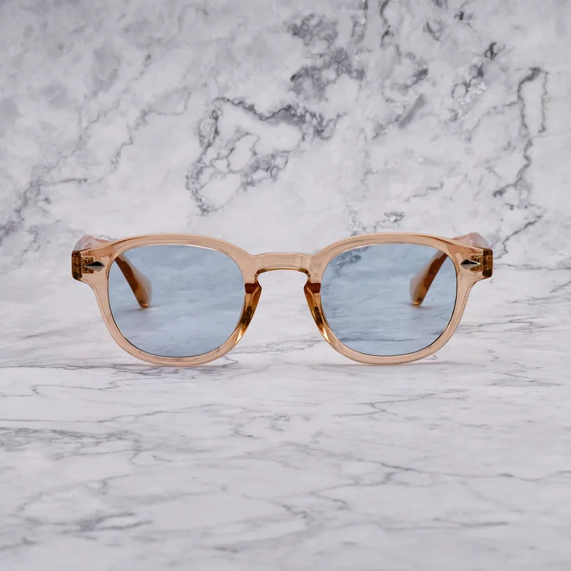 JOHNNY COLORED 2EP66 - JOHNNY - COLORED - CHAMPAGNE - BLUE Sunglasses | Champagne - Blue | Champagne - Blue Shades | Explicit Poets Sunglasses