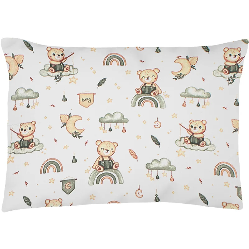 Βρεφική Μαξιλαροθήκη 35x45 Dimcol Cloudy Bear 581 Olive