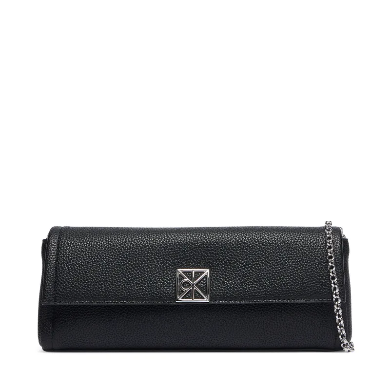Τσάντα Calvin Klein Emblem Hw Pebble Clutch LV04F3740G Μαύρο