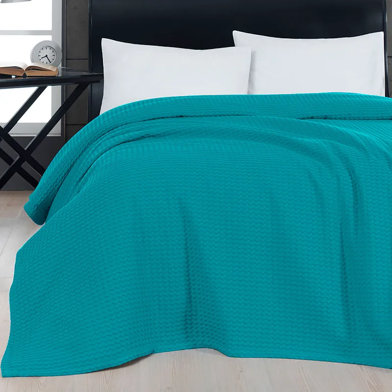 Κουβέρτα Πικέ Υπέρδιπλη 230x240 Beauty Home Snap 1990 Petrol 230x240