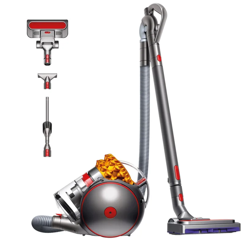Σκούπα χωρίς σακούλα Dyson Cinetic Big Ball Multi Floor 2 230278-01, 700W, 170AW, 0,8 l, Radial Root Cyclone, Αυτόματη επαναφορά σε περίπτωση ανατροπής, Νικέλιο/κίτρινο