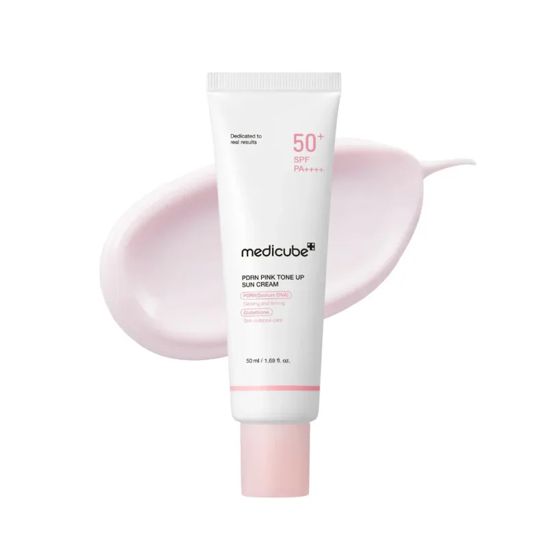 PDRN Ροζ Tone Up Sun Cream SPF 50+ PA++++ - Αντηλιακό για λάμψη και μείωση λεπτών γραμμών