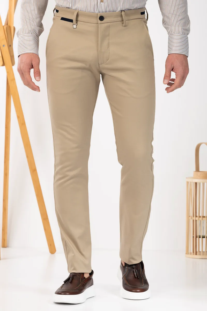 Vittorio Ανδρικό Παντελόνι Chinos 500-24-COMO Safari Μπεζ