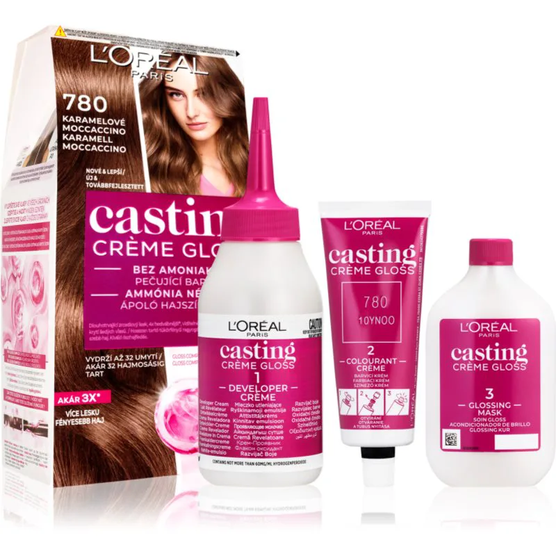 L’Oréal Paris Casting Creme Gloss βαφή μαλλιών απόχρωση 780 Caramel Moccacci 1 τμχ