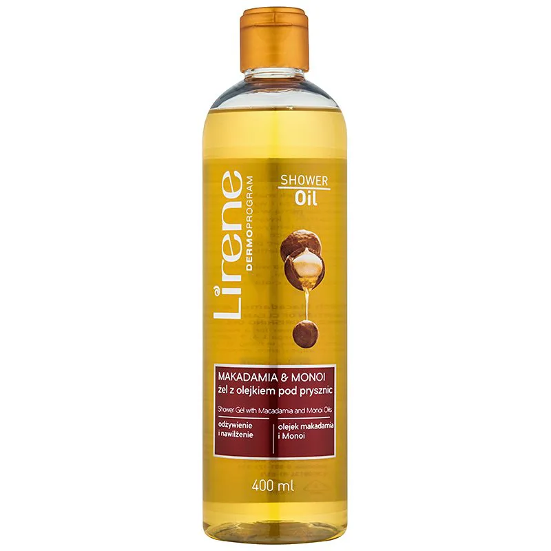 Lirene Shower Oil Makadamia and Monoi λάδι για ντους με ενυδατικό αποτέλεσμα 400 ml