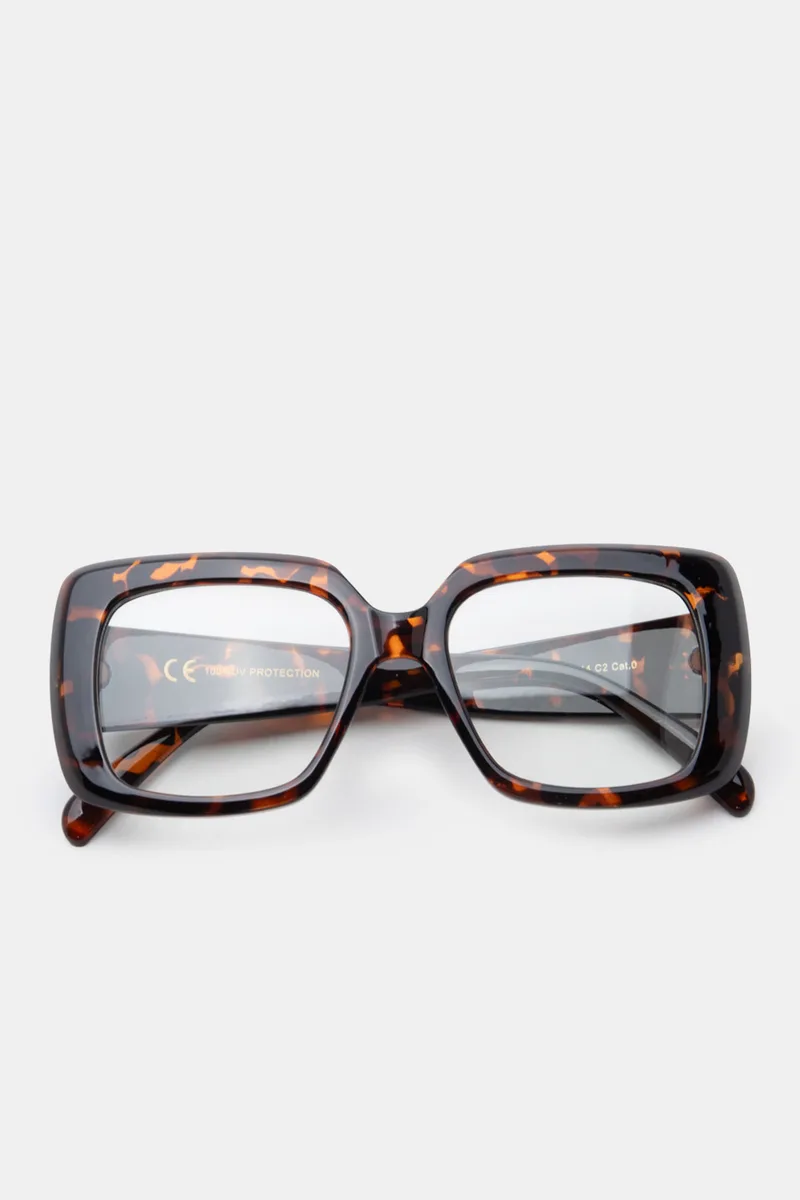 Γυαλιά Ηλίου Oversized Bold Chic Square - Animal Print