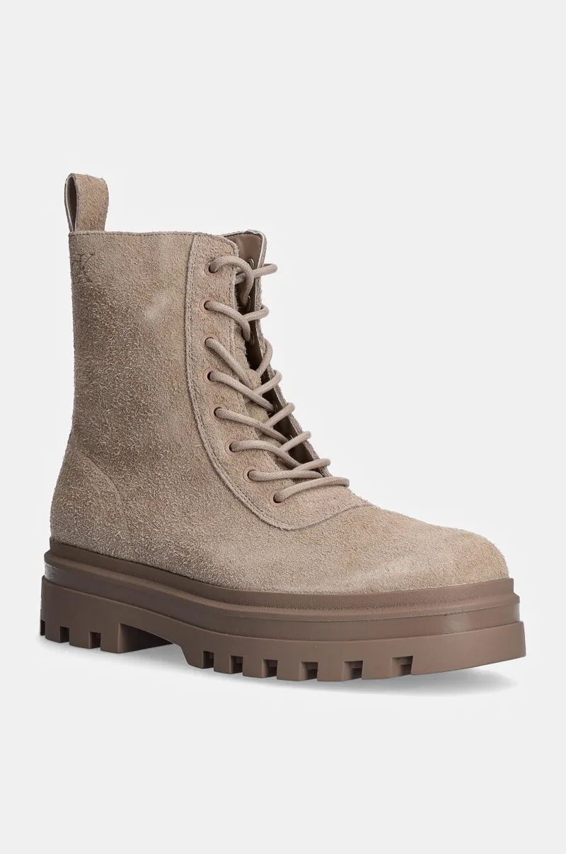 Μπότες πεζοπορίας από σουέτ Calvin Klein Jeans LUGGED LACE ZIP BOOT OXF HR SU