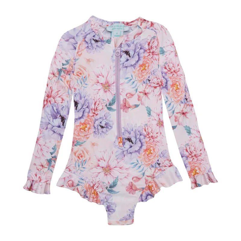 GIRL'S ONE PIECE LONG SLEEVE RUFFLES ROMANTIC