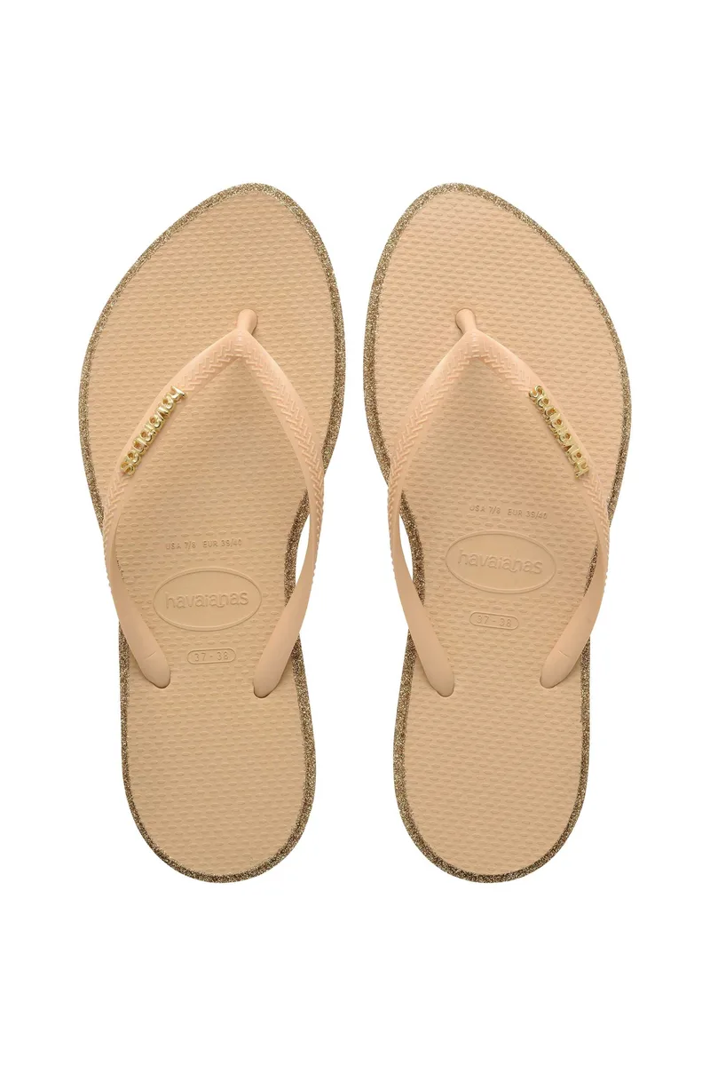 Havaianas γυναικείες σαγιονάρες "Slim Point Glitter" - 4150157 Μπεζ