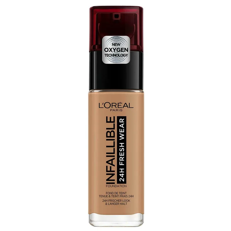 L'Oreal Paris Infaillible 24H Foundation 30ml Βάση που Εξασφαλίζει Διάρκεια & Ανθεκτικότητα - Caramel Toffee