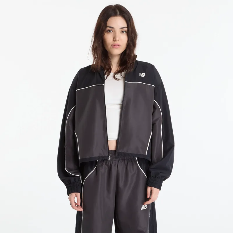 Μπουφάν New Balance Trackside Woven Jacket Black Cement M