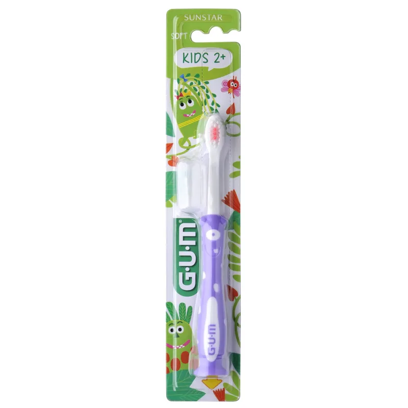Gum Sunstar Kids 2 Years+ Soft Toothbrush Παιδική Οδοντόβουρτσα με Βεντούζα Στερέωσης από 2 Ετών 1 Τεμάχιο Κωδ 901 - Μωβ