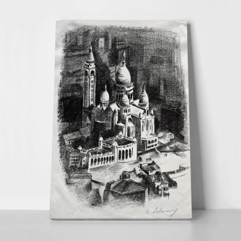 Πίνακας σε Καμβά ROBERT DELAUNAY - LA BUTTE MONTMARTRE ET LE SACRÉ-COEUR