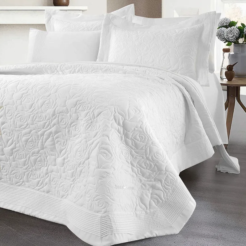 Beauty Home Σετ κουβερλί υπέρδιπλο Rose Art 12500 230x250 Λευκό