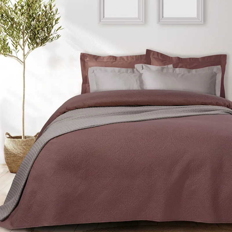 Κουβερλί Microfibre Μονό 160x240εκ. Happy 9566 Das Home (Ύφασμα: Microfiber, Χρώμα: Nude) - Das Home - 402080109566