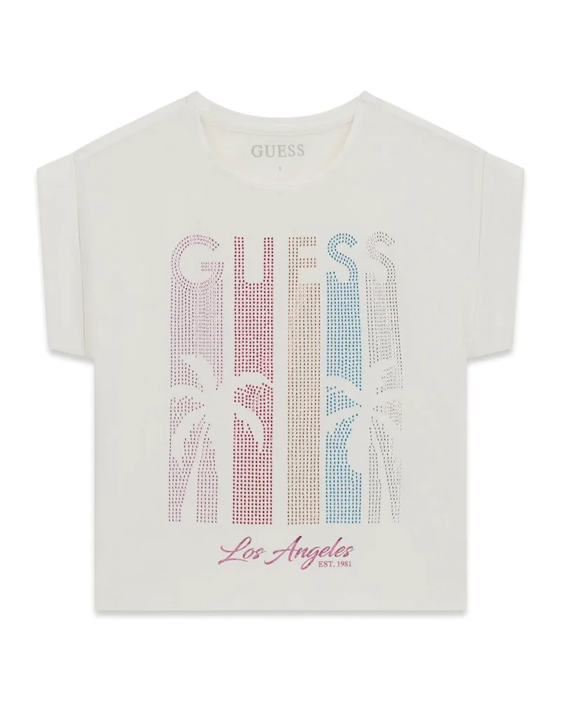 GUESS MIDI BOXY SS T-SHIRT ΜΠΛΟΥΖΑ ΠΑΙΔΙΚΟ GIRL J6GI20K6YW4-G011 White