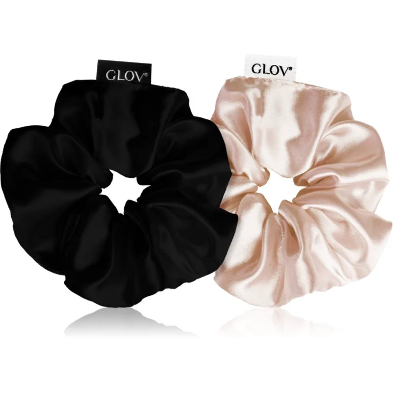 GLOV Scrunchies M λαστιχάκια για τα μαλλιά Sparkling Wine/Black 2 τμχ