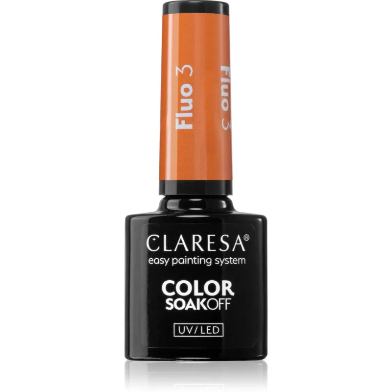 Claresa SoakOff UV/LED Color Fluo τζελ βερνίκι νυχιών απόχρωση 3 5 γρ