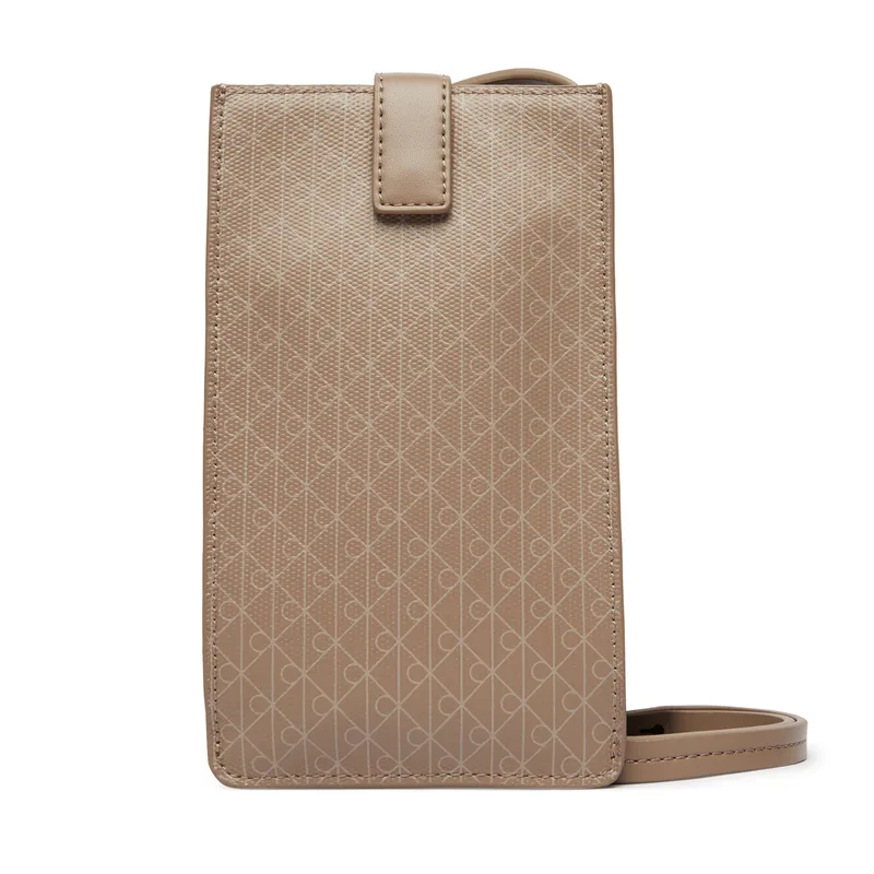 Τσαντάκι Κινητού Calvin Klein Emblem Aop Phone Crossbody LV04F1115G Καφέ