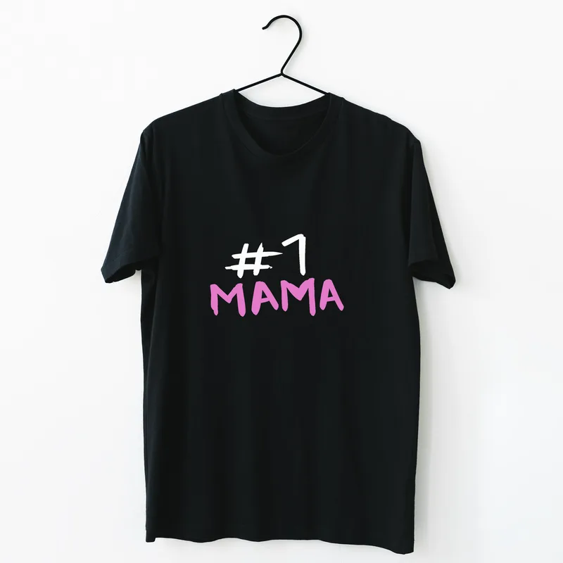 #1 Μαμά - Organic Vegan T-Shirt Unisex - Μαύρο - L