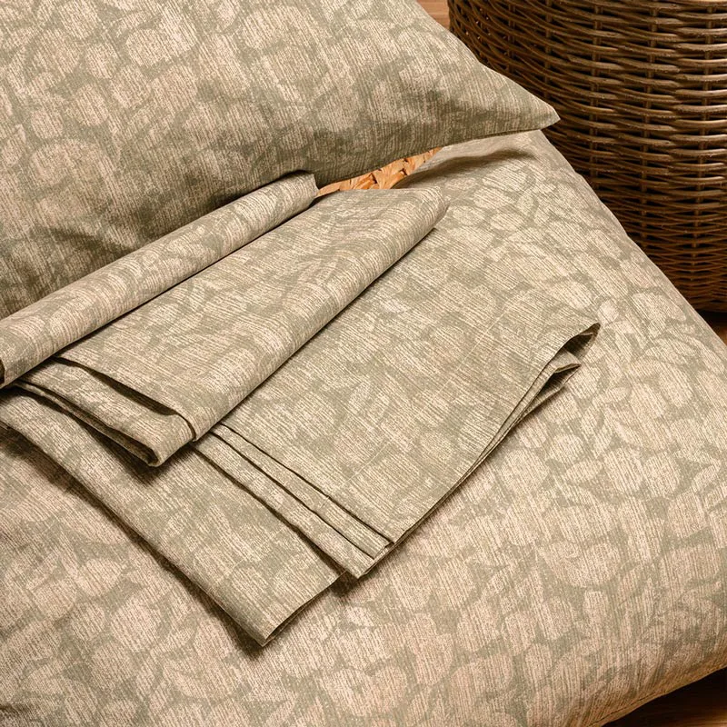 Σεντόνι Ημίδιπλο Με Λάστιχο Σετ Melinen Casual Wang Olive